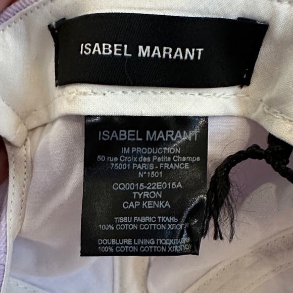 Isabel Marant Light Purple Cap with Embroidery - Picture 7 of 7